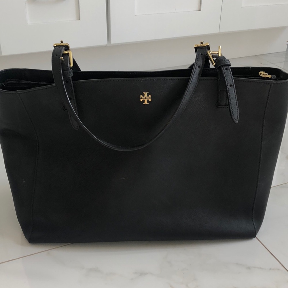 Tory Burch Black Leather Tote